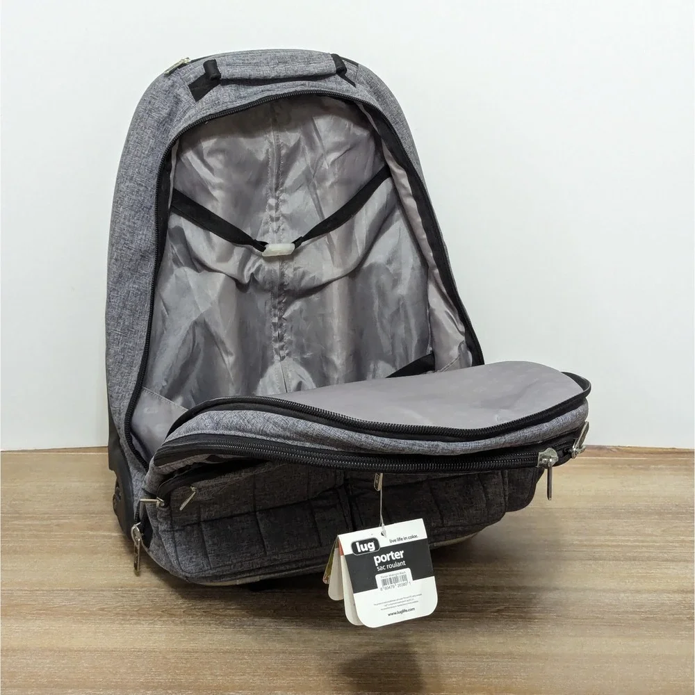 LUG Porter Wheelie Rolling Bag Travel Overnight Laptop Pockets New Old Stock